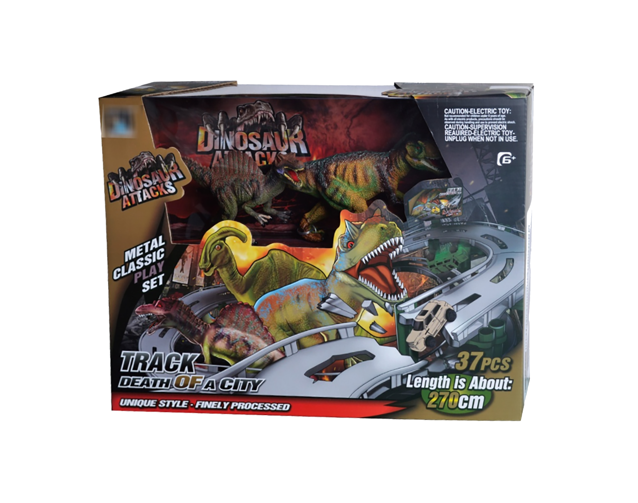 Ігровий набір SUNROZ Dinosaur Series Track гоночний трек з динозаврами 270 см 37 пр. (SUN2249) - фото 4 Ігровий набір SUNROZ Dinosaur Series Track гоночний трек з динозаврами 270 см 37 пр. (SUN2249) - фото 4