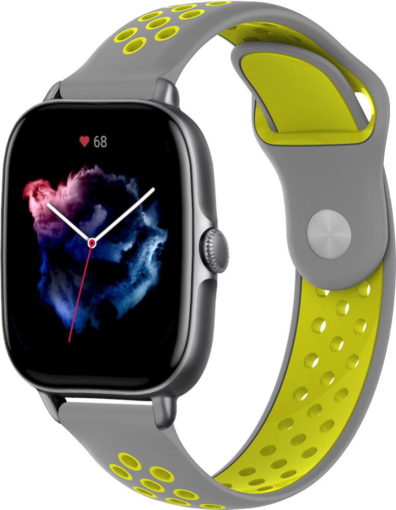 Ремешок Sport для Amazfit GTS 3 Gray/Yellow (25323-63)