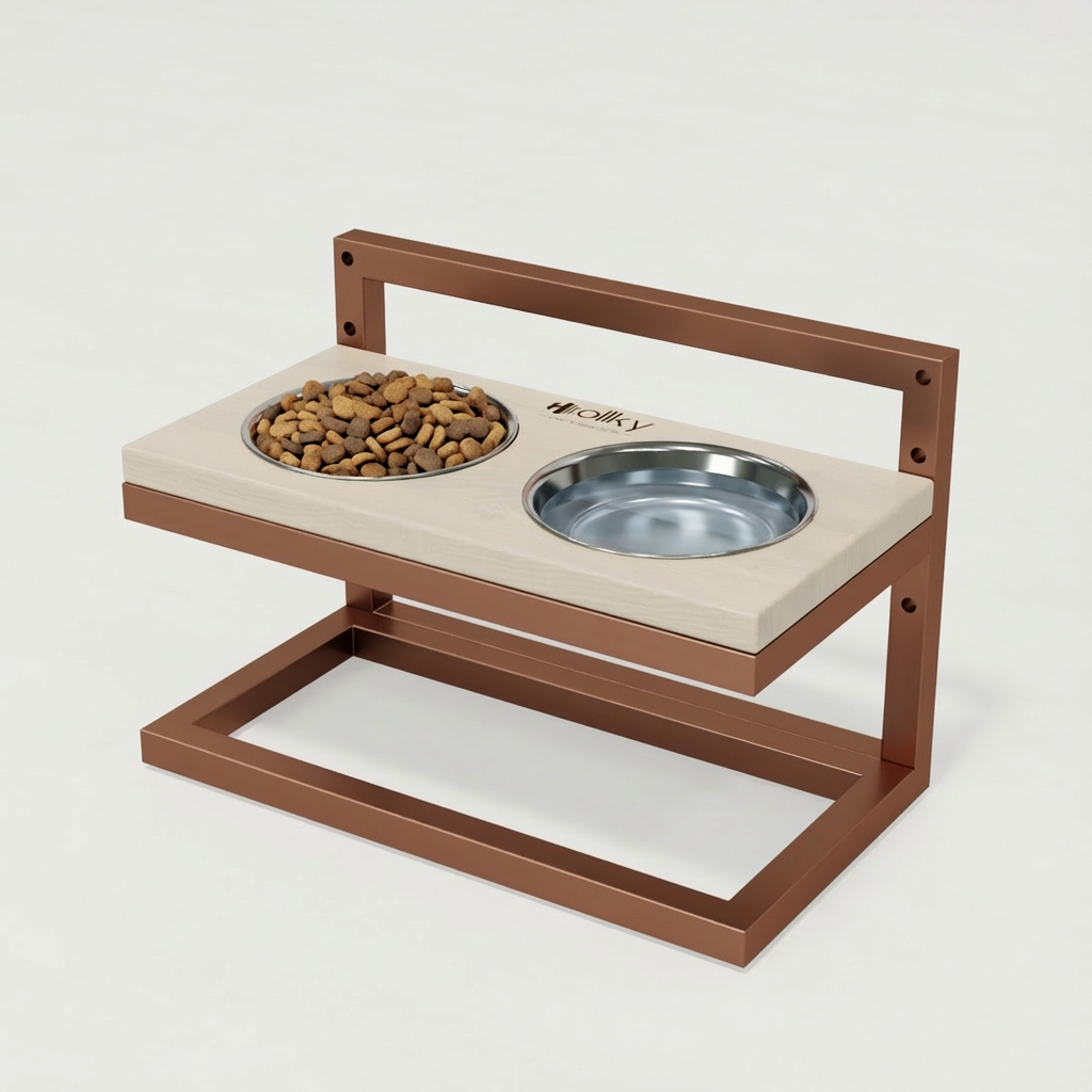 Миски на регулируемой подставке для маленьких собак Hollky Flex S 2х0,45 л (FS-422523-GLWH) - фото 2 Миски на регулируемой подставке для маленьких собак Hollky Flex S 2х0,45 л (FS-422523-GLWH) - фото 2