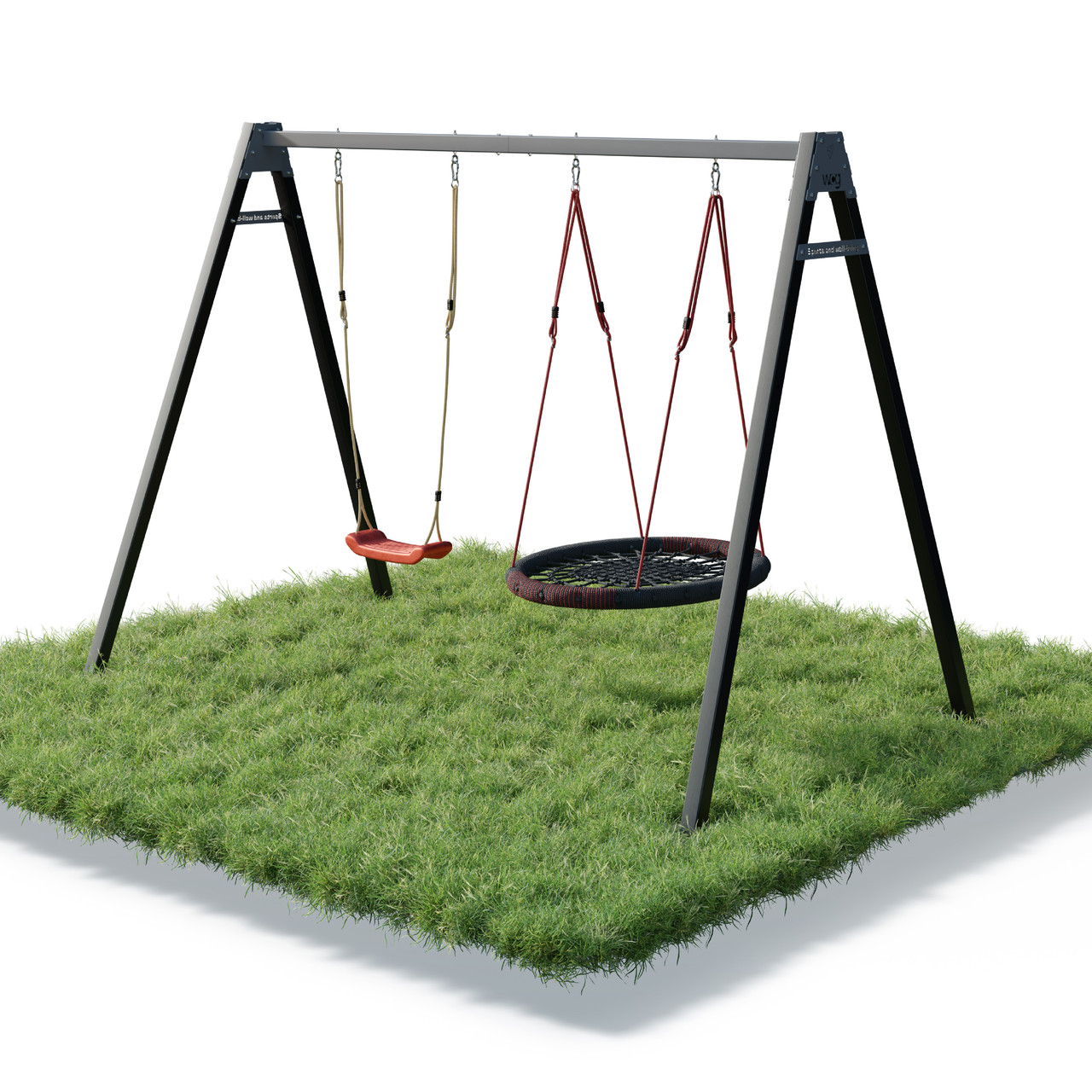 Качеля детская двухместная для дома WCG 2 Elite Play Frame Elips пластиковая (EPF-2-101-197-1)