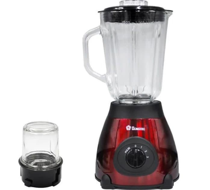 Блендер кухонний Domotec MS 6611 з кавомолкою 1000 Вт Чорний з червоним (6611)