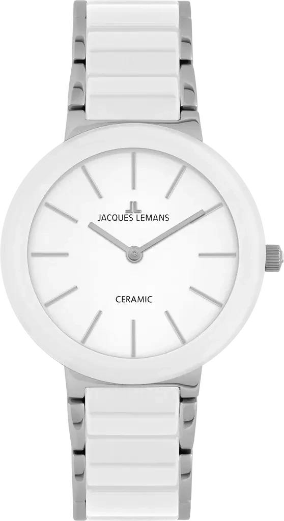 Наручные часы женские Jacques Lemans Monaco 42-7B со стальным корпусом WR 100 м и белым циферблатом Наручные часы женские Jacques Lemans Monaco 42-7B со стальным корпусом WR 100 м и белым циферблатом