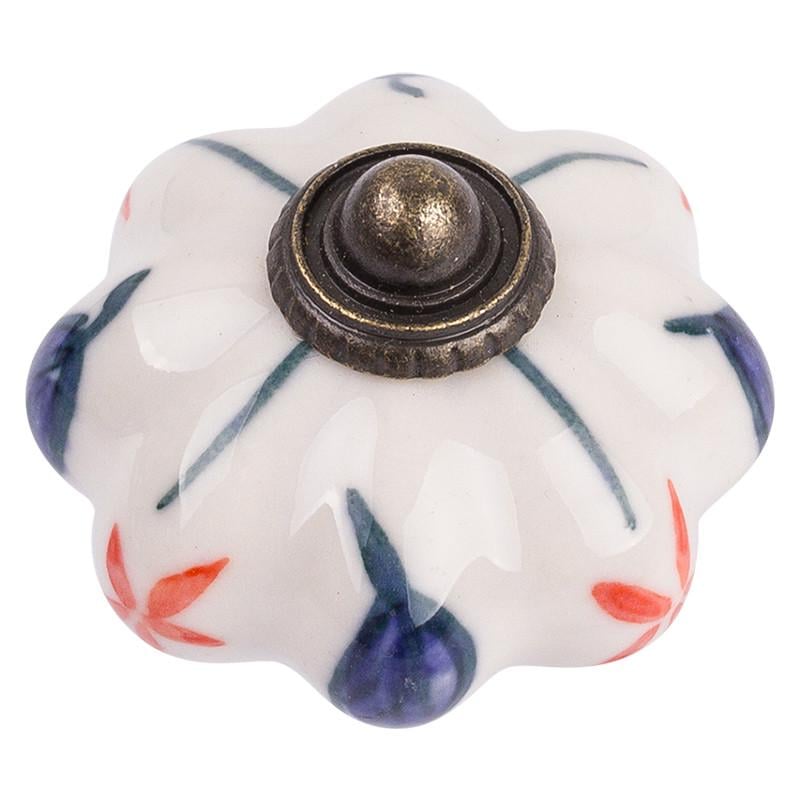 Меблева ручка Rosa Fiori CR 9140.43 Антична бронза з малюнком квіти (31455)