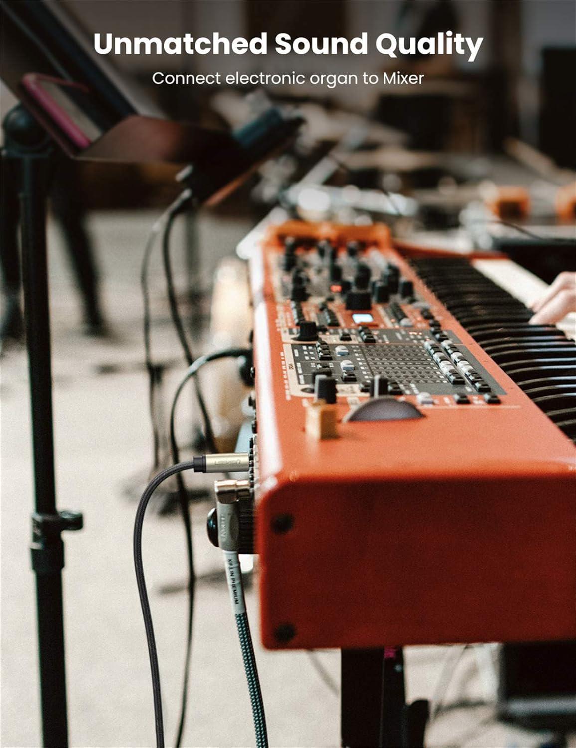 Кабель UGREEN 6.5 мм Jack-6.5 мм Jack HiFi Аудіо 6.35 мм AUX TS нейлонове обплетення 3 м Чорний (10639) - фото 6 Кабель UGREEN 6.5 мм Jack-6.5 мм Jack HiFi Аудіо 6.35 мм AUX TS нейлонове обплетення 3 м Чорний (10639) - фото 6