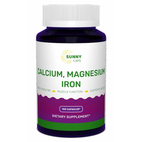 Мікроелемент магній Sunny Calcium Magnesiumand Iron 100 капс. (000022435)