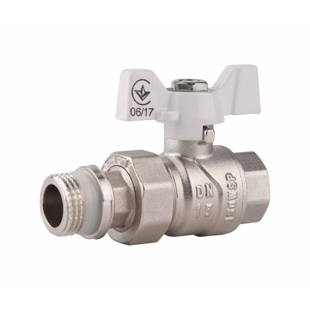 Кран шаровой SD Forte Американка 1" с антитечкой прямой (SF222W25)