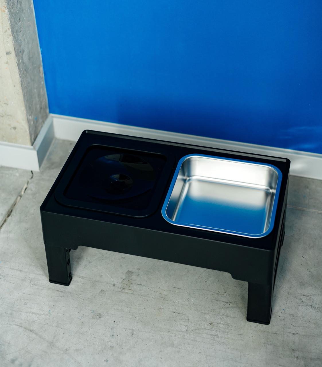 Миска двойная для собак ELS PET на подставке с регулируемой высотой и плавающим блюдцем Черный (1822310327) - фото 2 Миска двойная для собак ELS PET на подставке с регулируемой высотой и плавающим блюдцем Черный (1822310327) - фото 2