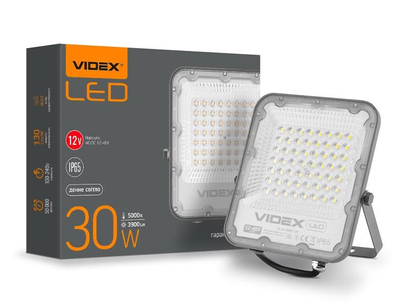 Прожектор светодиодный Videx Premium F2 30W 5000K 12-48V (VL-F2-305G-12V)