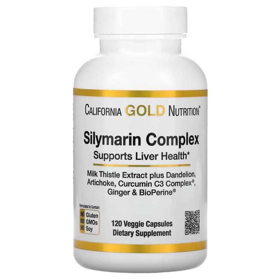 Натуральна добавка California Gold Nutrition Silymarin Complex 120 капсул