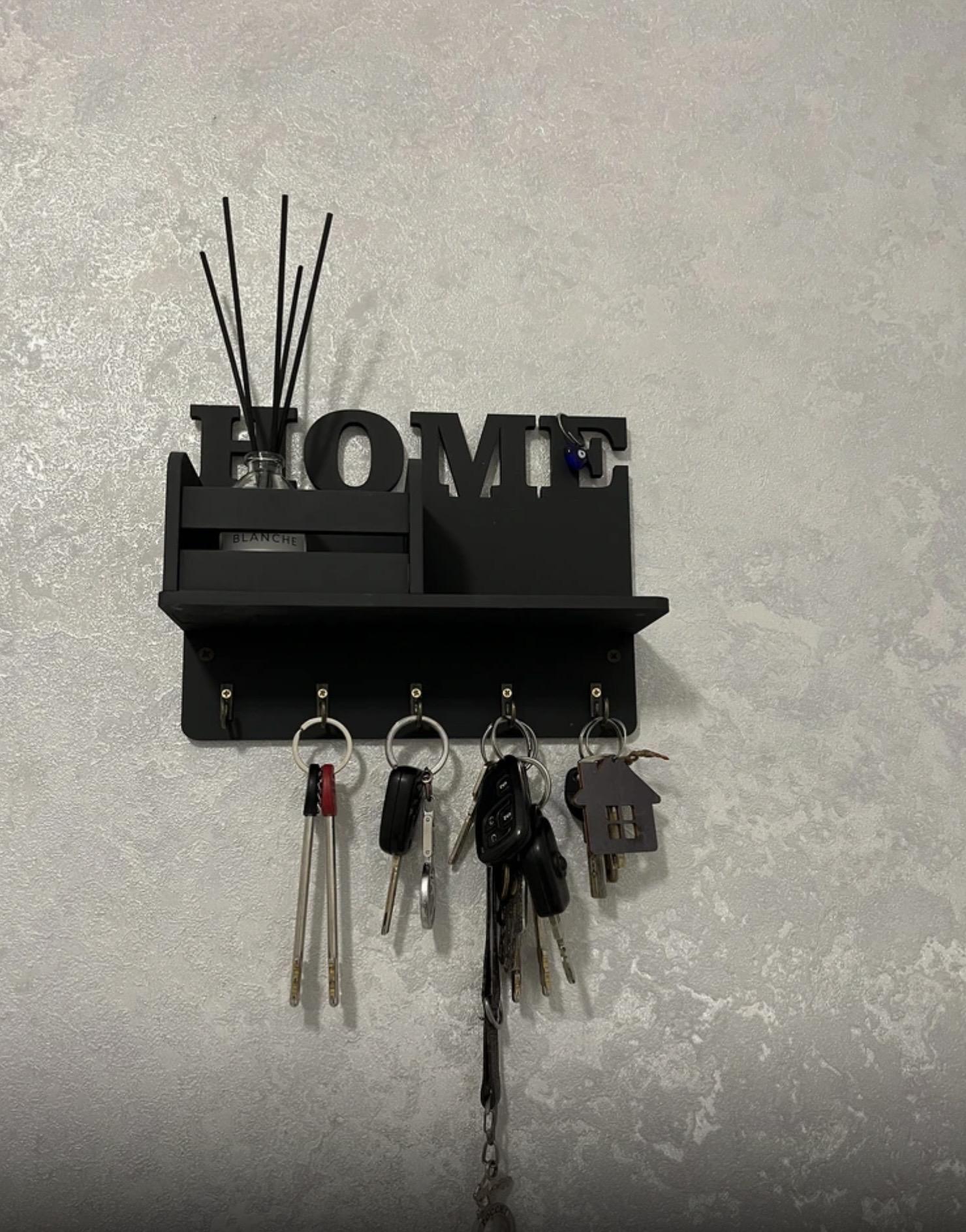 Ключница настенная Home 25х18 см Черный