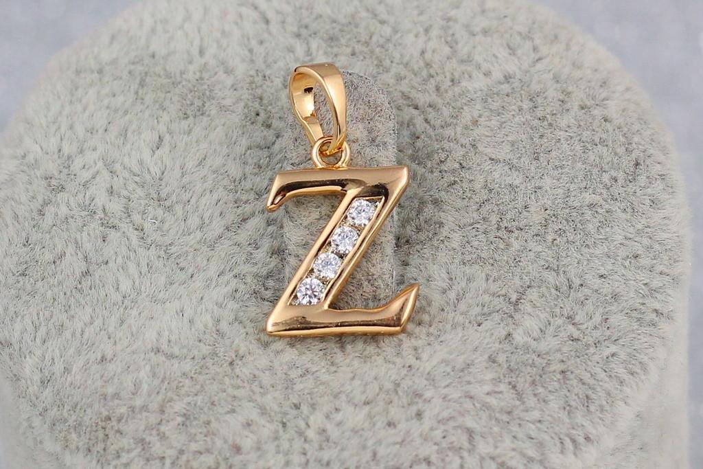 Кулон Xuping Jewelry Буква Z 1,5 см Золотистый