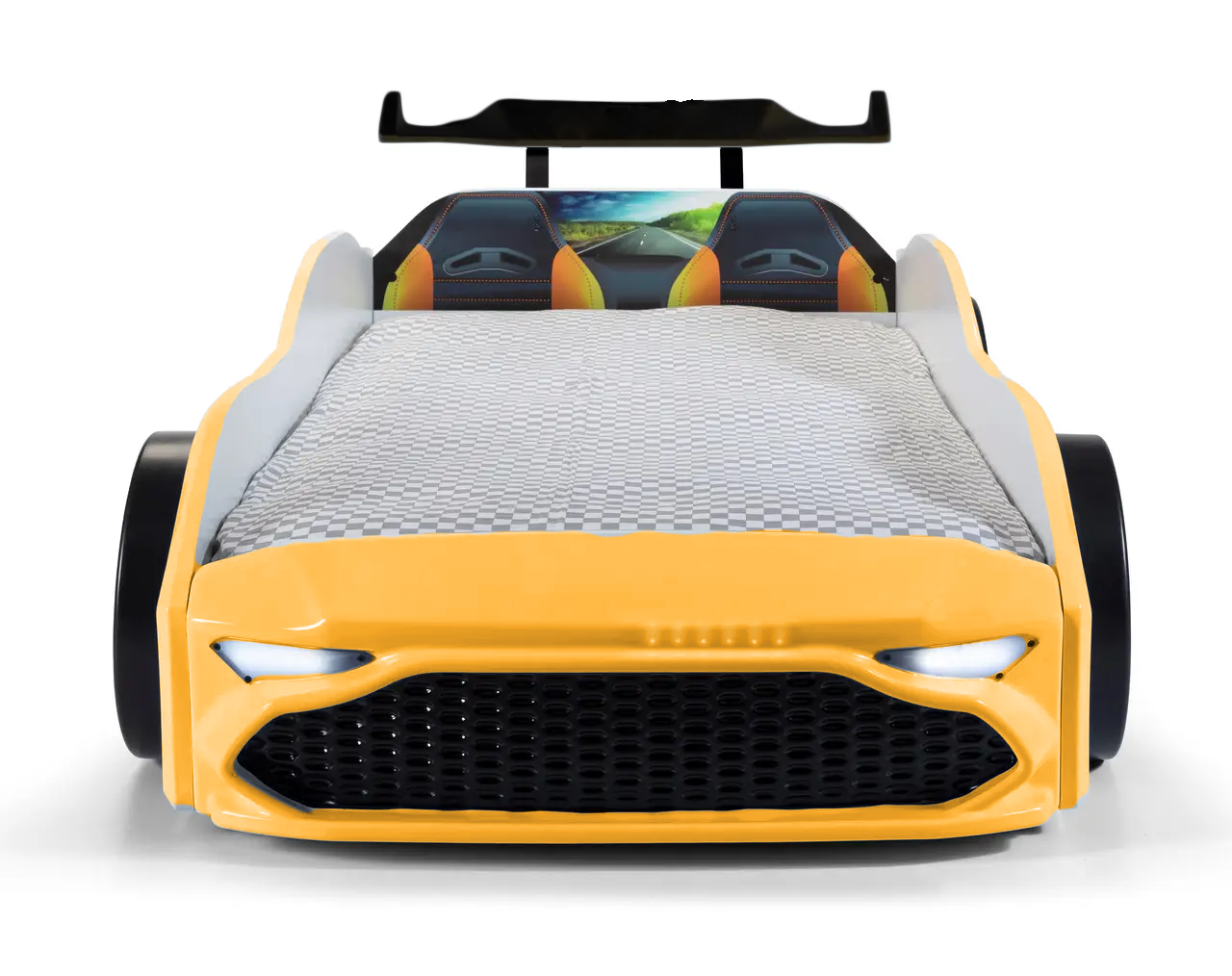 Кровать-машинка Форсаж Желтый (2052358610) - фото 2 Кровать-машинка Форсаж Желтый (2052358610) - фото 2