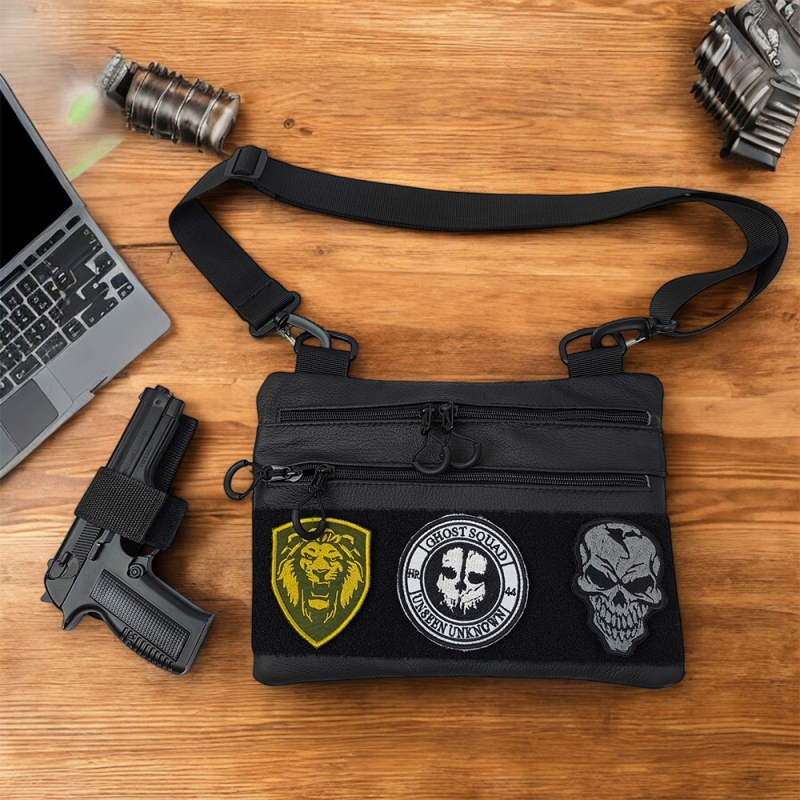 Сумка-кобура 6805 натуральная кожа Black (tf6805) - фото 2 Сумка-кобура 6805 натуральная кожа Black (tf6805) - фото 2