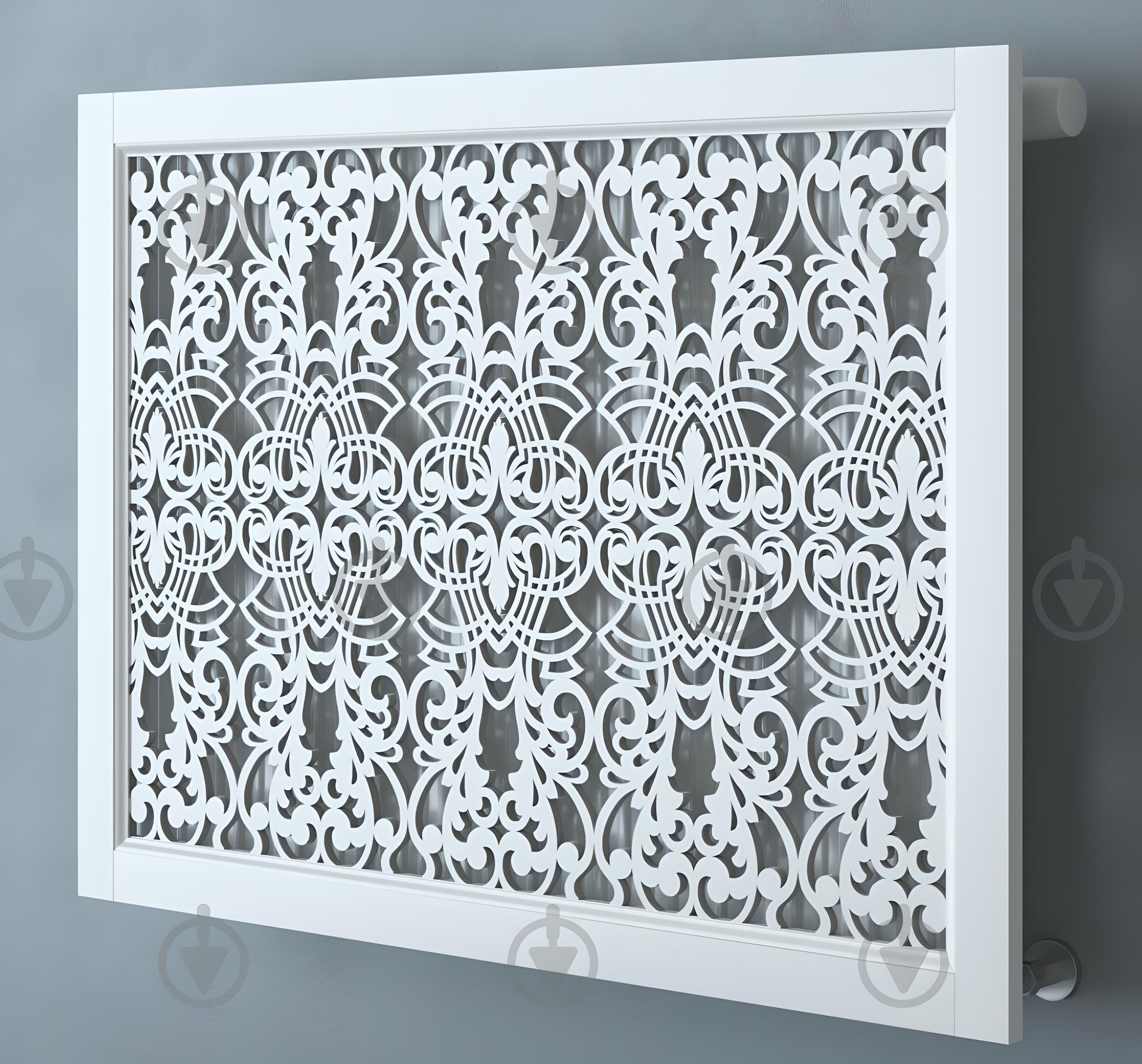 Экран-решетка декоративная на батарею отопления R88-F80 Белый (26520766)