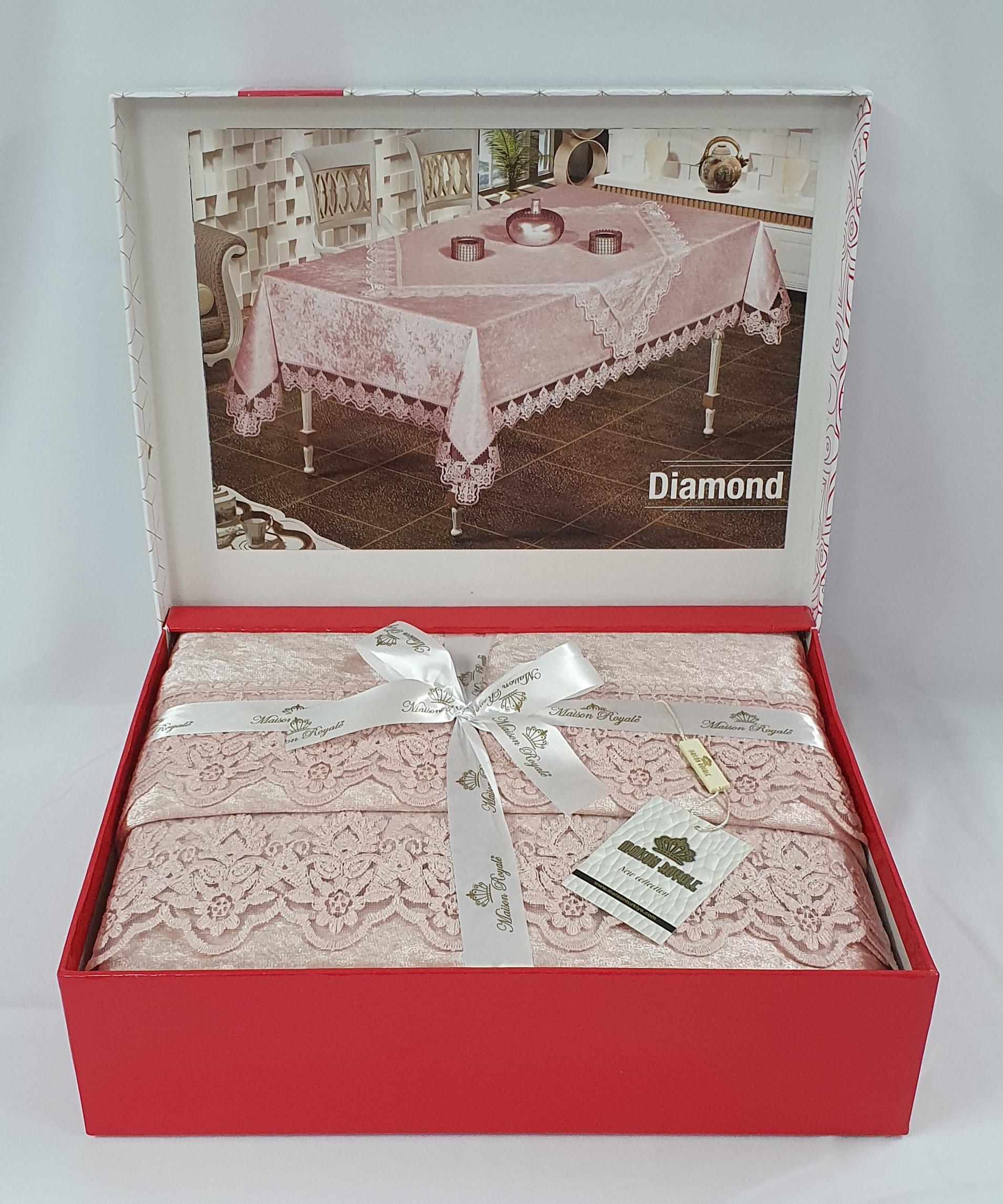 Скатерть велюровая Maison Royale 160x350 + 100x100 Diamond Powder (01MR42SK160350K03)