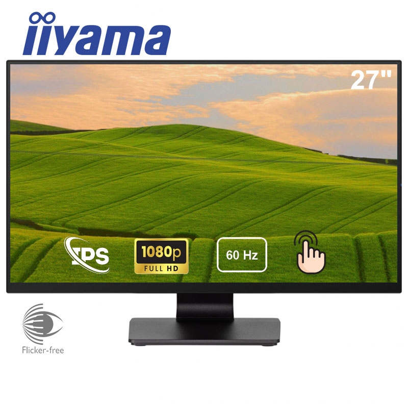 Монитор сенсорный iiyama T2752MSC-B1 IPS 1920x1080 Full HD 27" 2W (26832350) - фото 2 Монитор сенсорный iiyama T2752MSC-B1 IPS 1920x1080 Full HD 27" 2W (26832350) - фото 2