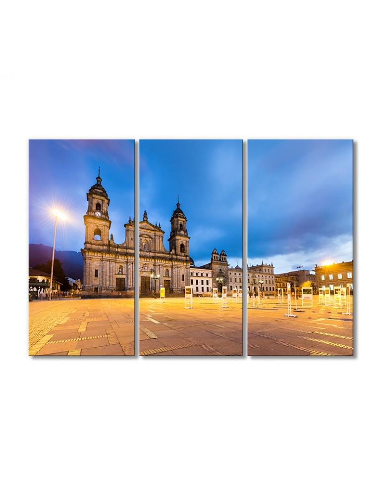 Картина модульная Собор Колумбии 3 модуля 60x90 см