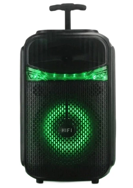 Колонка беспроводная RIAS RX-8188 10Вт Bluetooth с микрофоном аккумуляторная Черный (GR-06311)