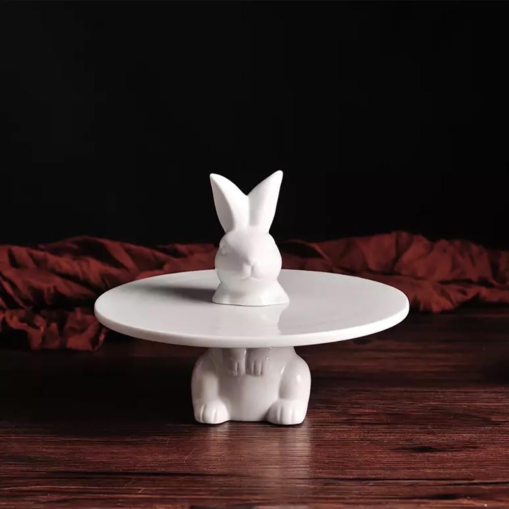Керамічна підставка Lefard Цікавий кролик 30 см Білий (8910-008)