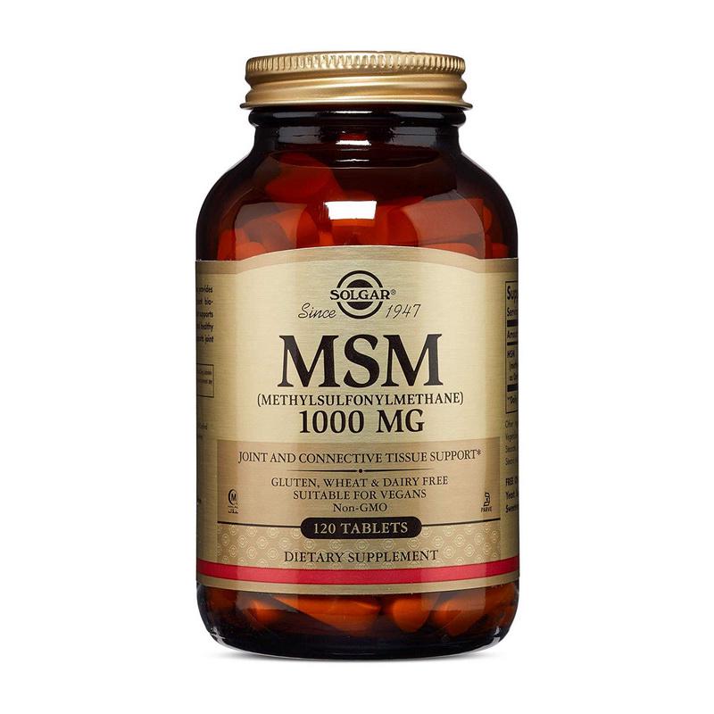 МСМ Метилсульфонілметан Solgar MSM 1000 mg 120 tabs