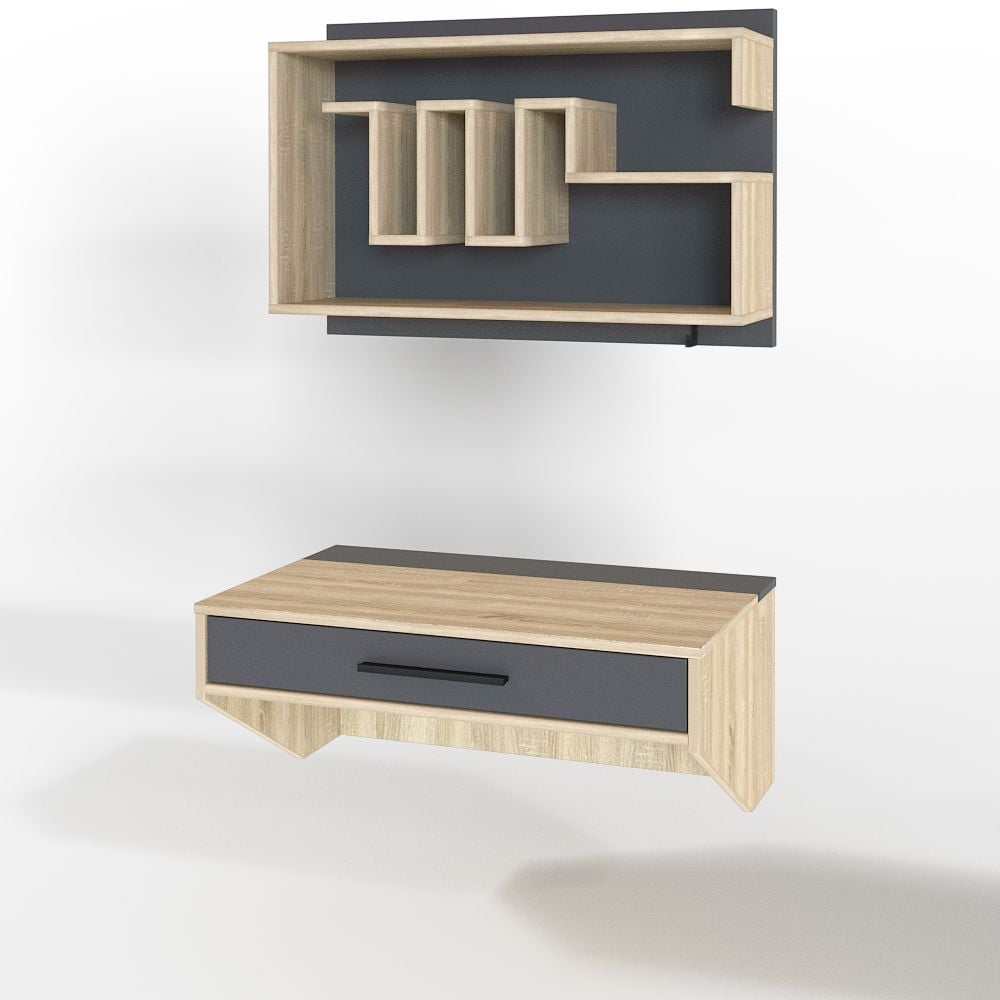 Компьютерный стол Тиса Мебель Тиса Стиль-8 Сонома/Графитовый (636a2769d52f6d005452ed86) Компьютерный стол Тиса Мебель Тиса Стиль-8 Сонома/Графитовый (636a2769d52f6d005452ed86)