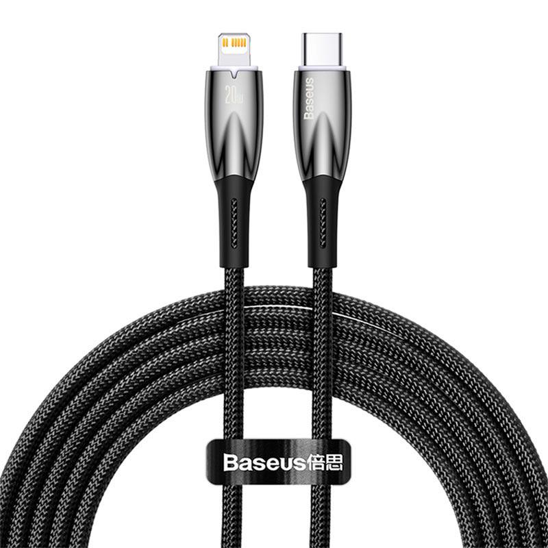 Кабель BASEUS Type-C to Lightning Glimmer Series Fast Charging Data cable 2 м 20W Black (CADH000101)
