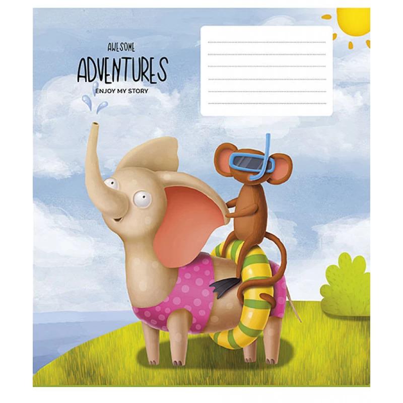 Школьная тетрадь в линейку Школярик 18 листов Разноцветный (NB-286-Z-66)