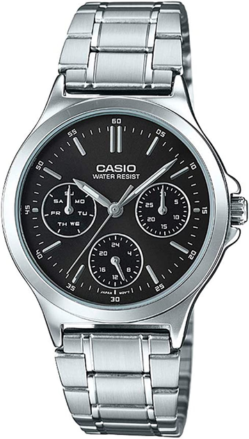 Наручний годинник жіночий Casio LTP-V300D-1AUDF d 30 мм Cрібний