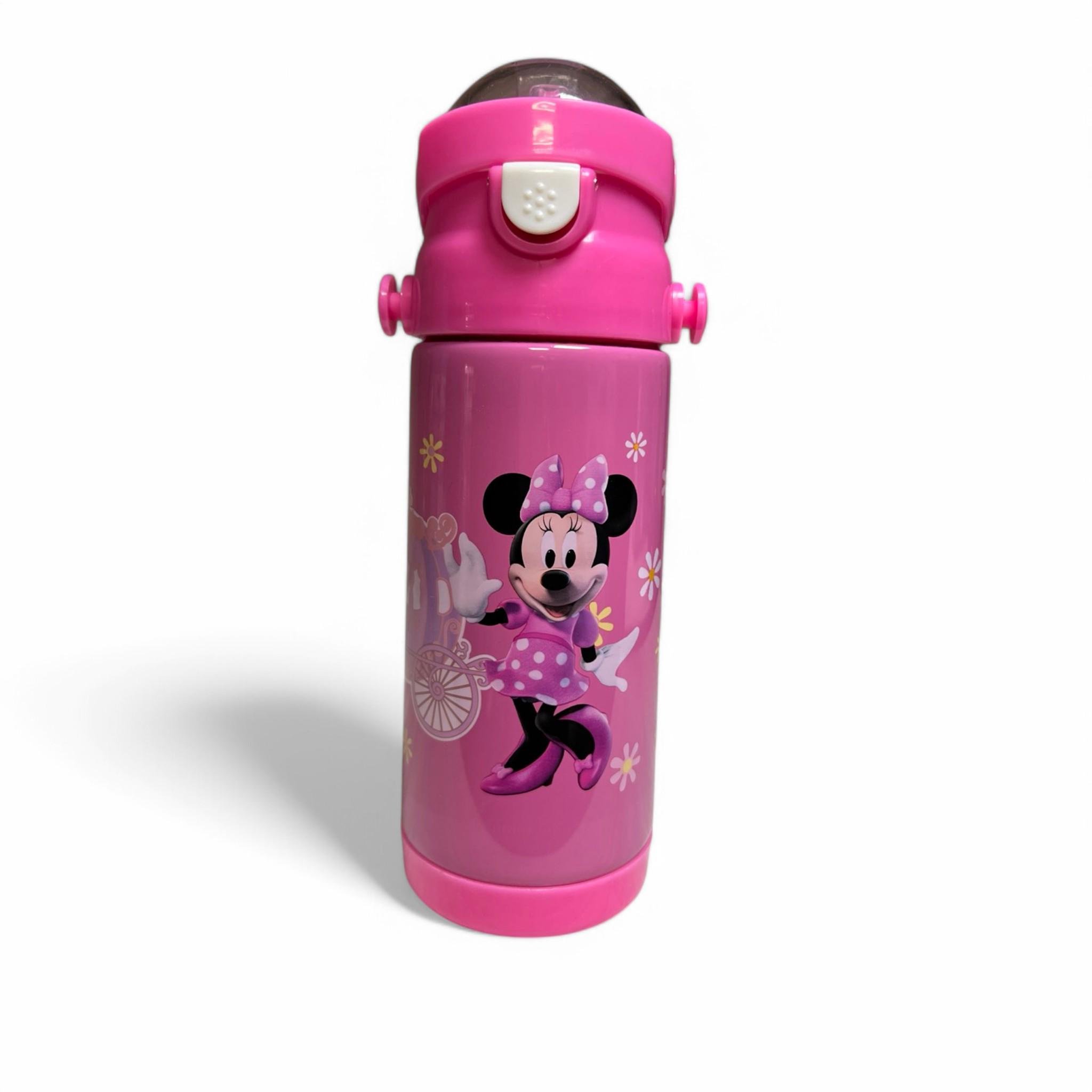 Термос детский с трубочкой Герои Disney UKC T80 нержавеющая сталь 350 мл Pink (Т_Т80Pink)