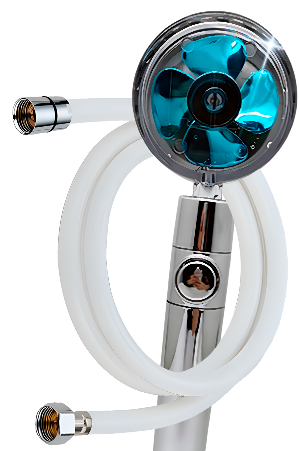 Набір душовий BRS турбо лійка-насадка для душу з вентилятором/шланг для душу силіконовий 150 см (447834380)