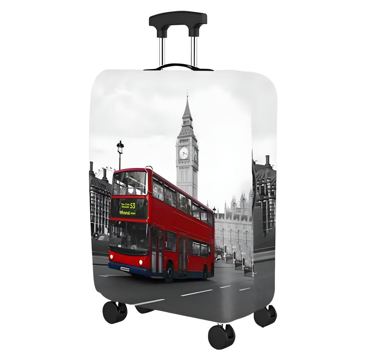 Чехол на чемодан с принтом L (25-643)