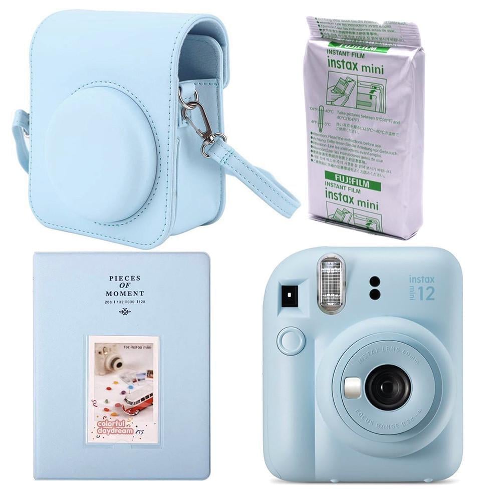 Подарочный набор Fujifilm Instax Mini 12 фотобумага 10 шт./чехол/фотоальбом 64 фото Голубой