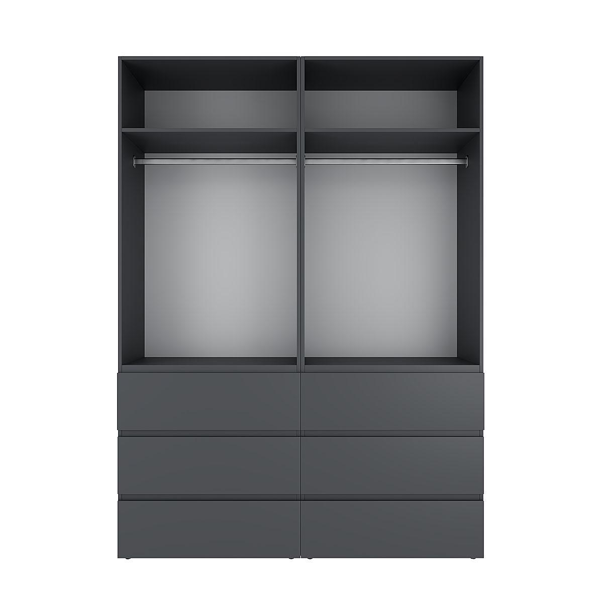 Шафа розпашна комбінована ART IN HEAD №10 Light 1600x500x2200 мм Графіт сірий (GALTK0107000000) - фото 2 Шафа розпашна комбінована ART IN HEAD №10 Light 1600x500x2200 мм Графіт сірий (GALTK0107000000) - фото 2