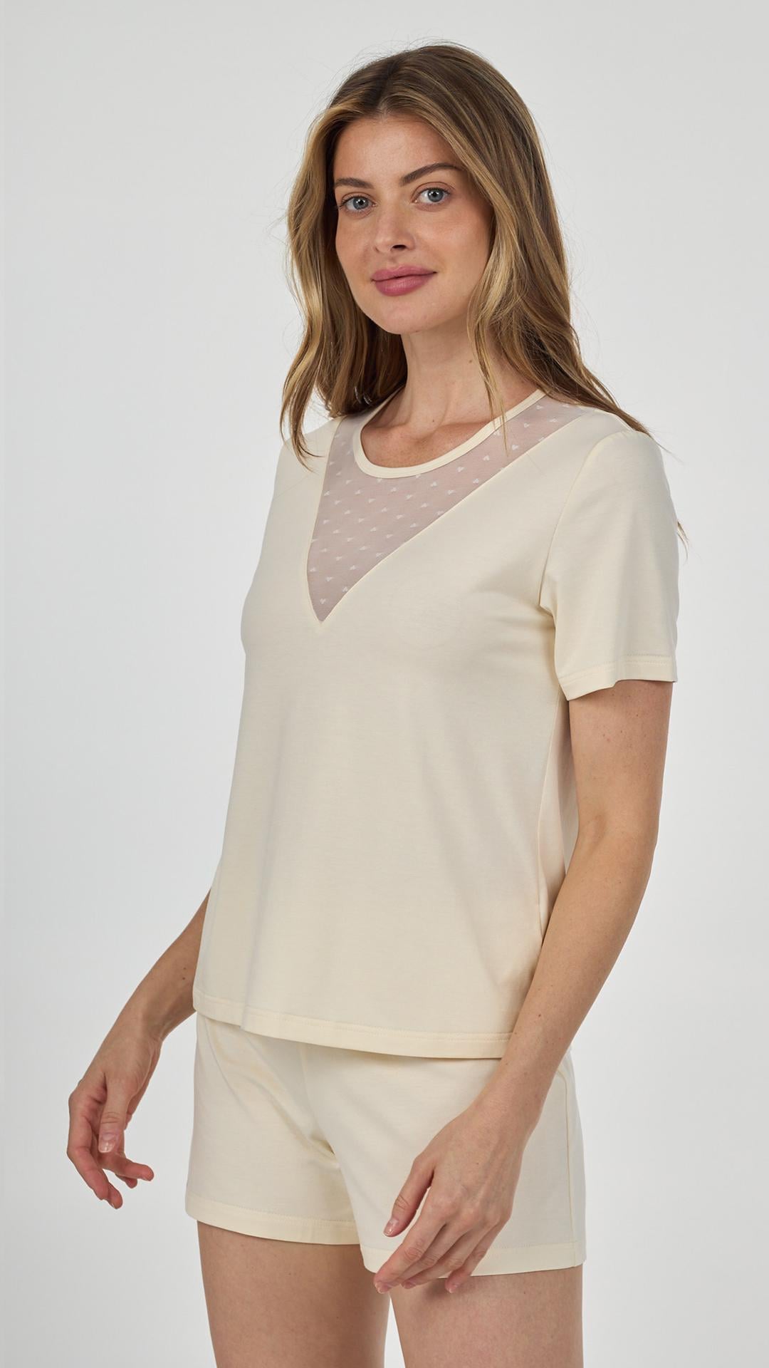 Пижама женская Ellen Cecillia creamy lpm 2071/06/01 L Молочный