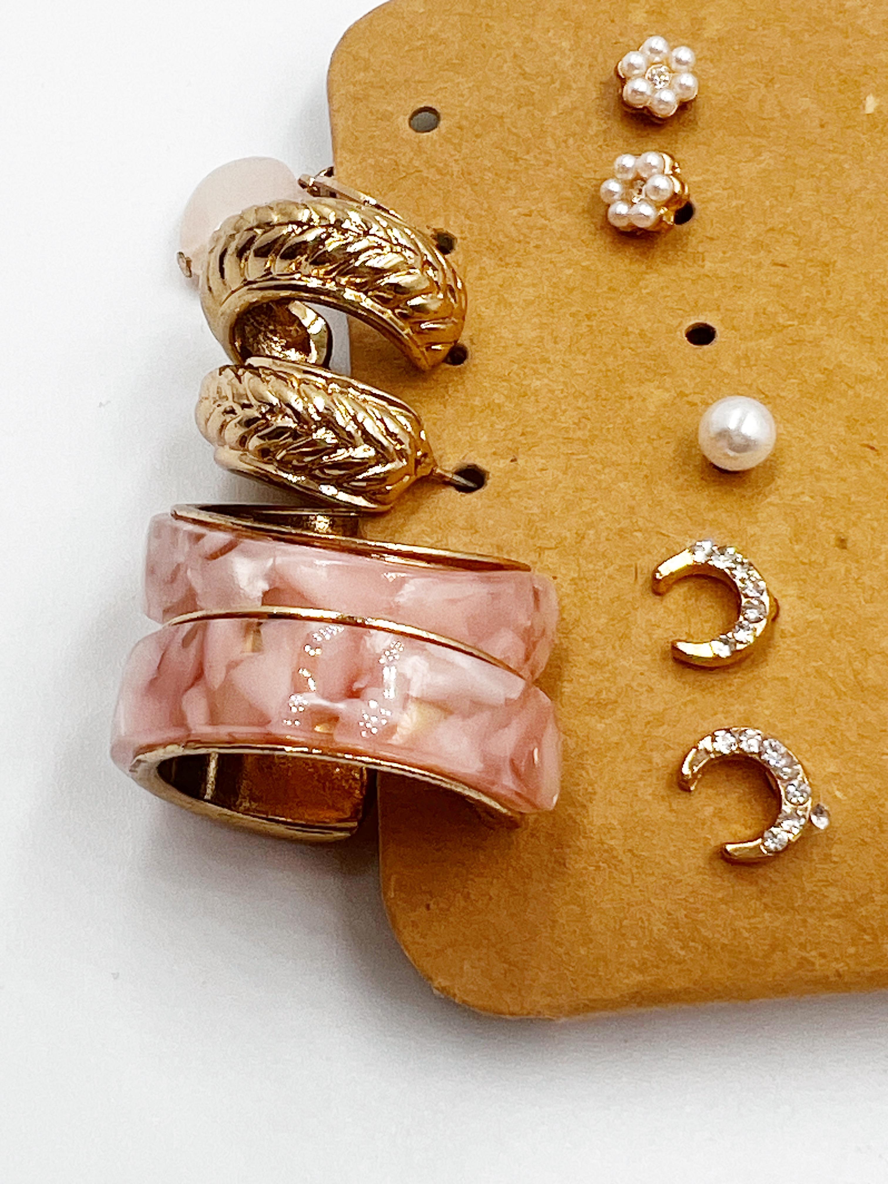 Комплект сережек 4 пары Stradivarius (0021-005-2) - фото 2 Комплект сережек 4 пары Stradivarius (0021-005-2) - фото 2