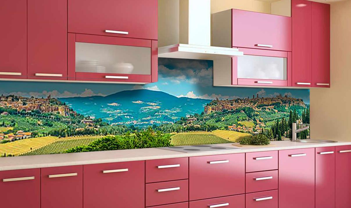 Кухонный фартук Долина под горой из самоклеющейся виниловой пленки 60х250 см Зеленый Кухонный фартук Долина под горой из самоклеющейся виниловой пленки 60х250 см Зеленый