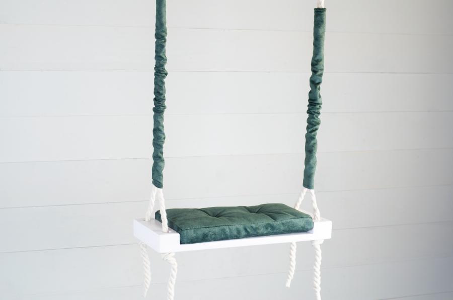 Качели детские внутренние Christyle подушкой 50х20 см Белый (15875)