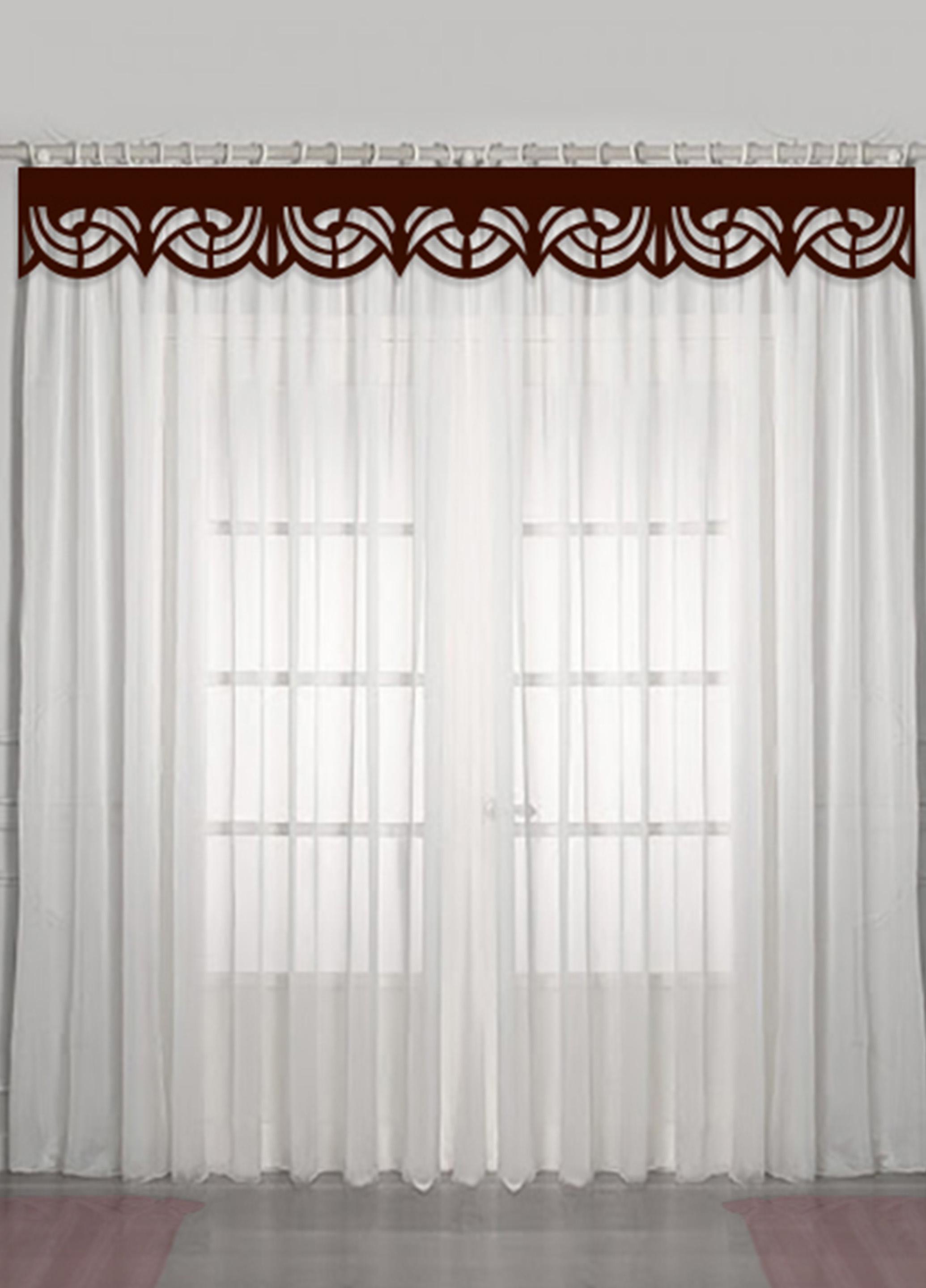 Ламбрекен ажурный жесткий Firanka Ажур 230 см Коричневый (142 3л)