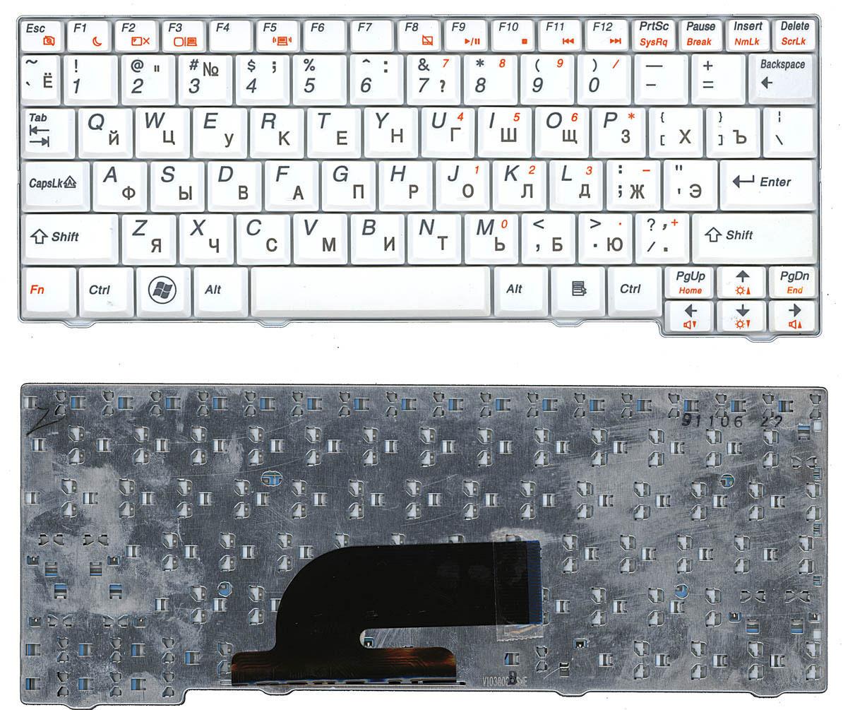 Клавиатура для ноутбука Lenovo IdeaPad S10-2/S10-3C White