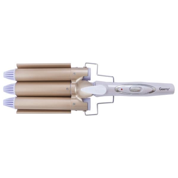 Плойка потрійна для хвилястого укладання Gemei GM 1988 3 хвилі 45 Вт Golden (784779541)