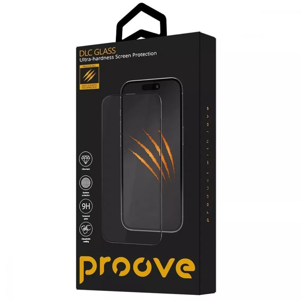 Противоударное не царапающееся защитное стекло для iPhone 16 Pro Max PROOVE Diamond-Like Carbon (PGDLCI16PM01)