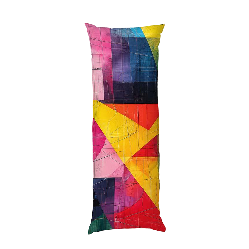 Подушка дакимакура Colorful figures Abstract background габардин 120х40 см (113827-1)