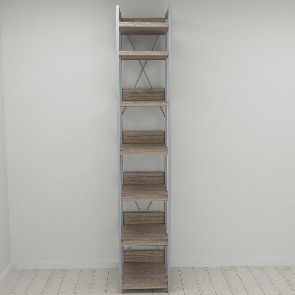Шафа Ferrum-decor Гардероб Уні секція 4 серії Конект метал/ДСП 32 мм 220x40x50 см Сірий/Дуб Сонома Трюфель (FRD-104554) Шафа Ferrum-decor Гардероб Уні секція 4 серії Конект метал/ДСП 32 мм 220x40x50 см Сірий/Дуб Сонома Трюфель (FRD-104554)
