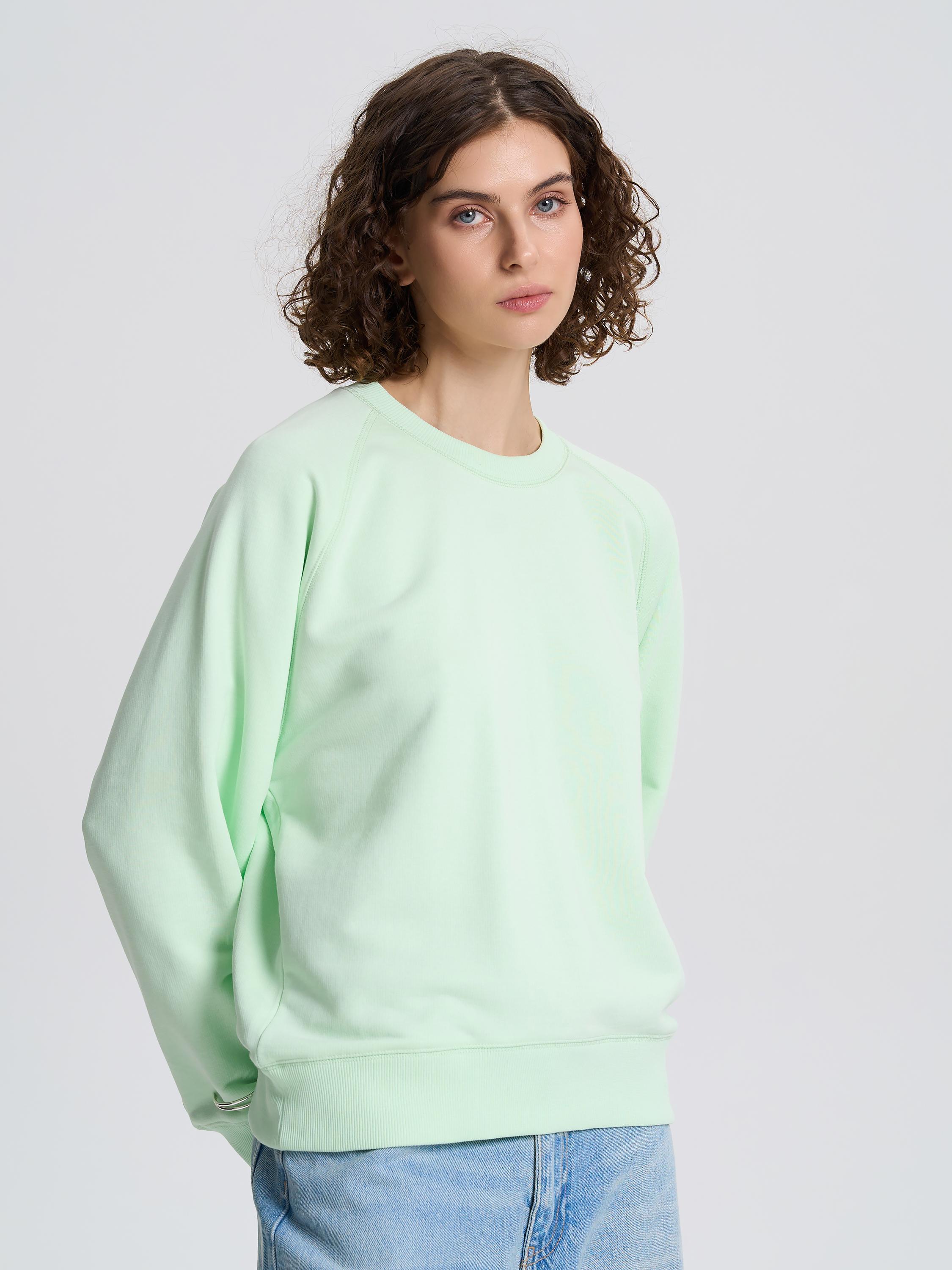 Свитшот-реглан женский укороченный ROZA 231111 L Светло-зеленый (4824005718984) - фото 1 Свитшот-реглан женский укороченный ROZA 231111 L Светло-зеленый (4824005718984) - фото 1