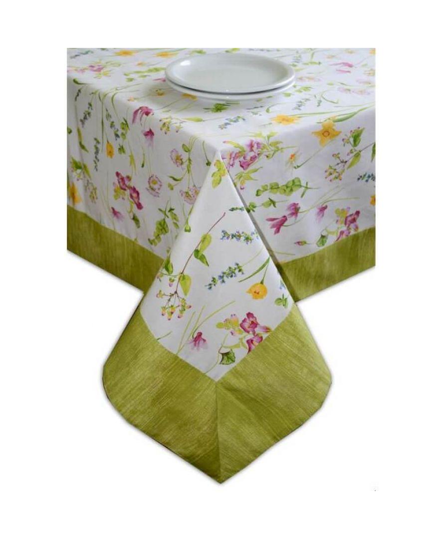 Скатерть Living Весна с кантом 140x140 см