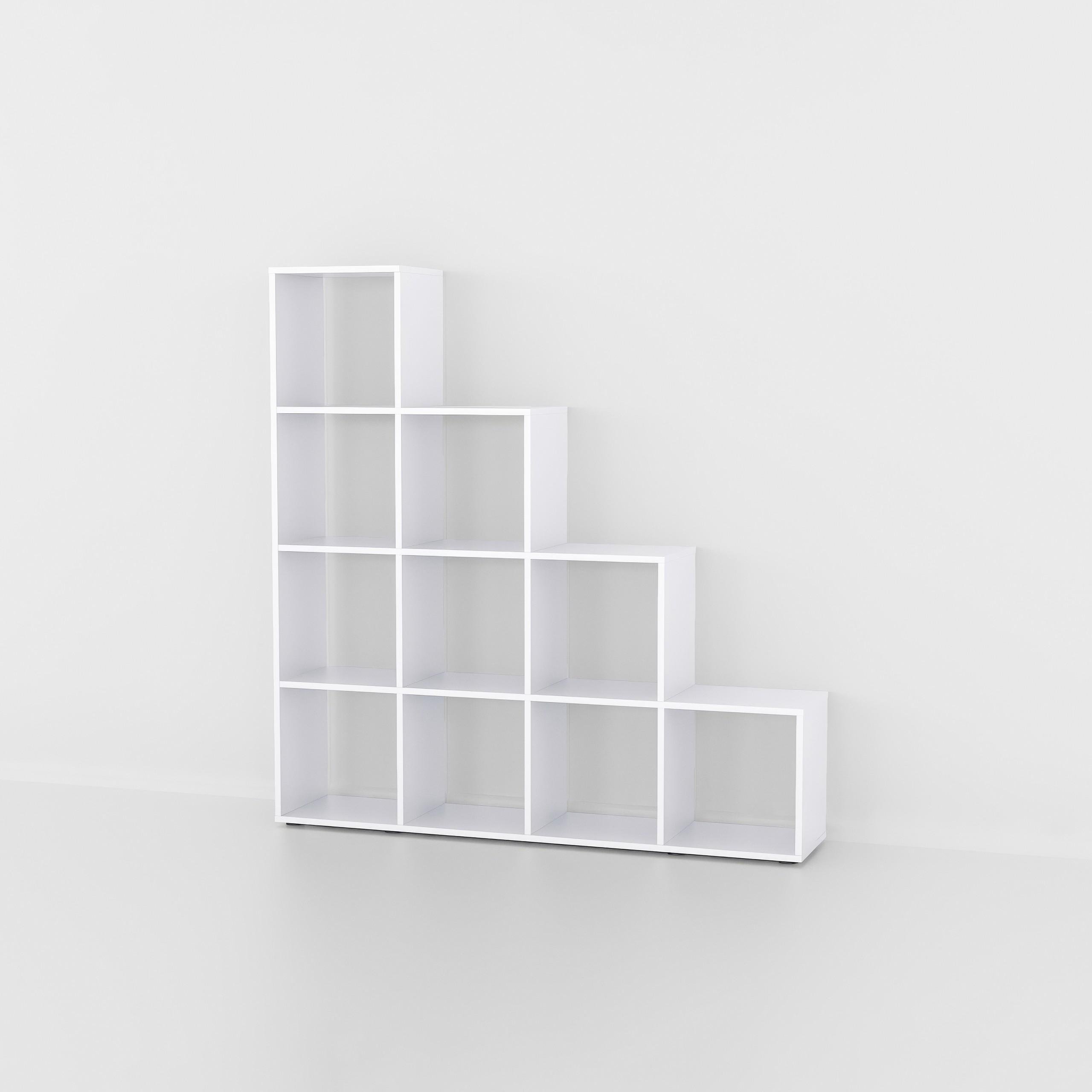 Стеллаж для книг и декора на 10 ячеек P-08 1424x290x1430 мм Белый - фото 3