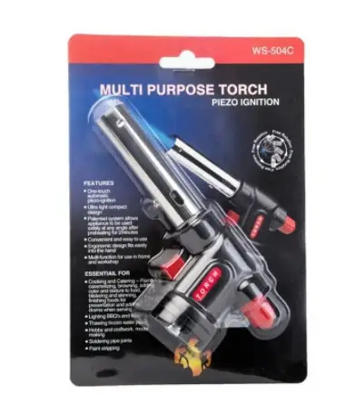 Газовая горелка туристическая ручная Multi Purpose Torch 504 C с автоматическим пьезорозжигом - фото 4