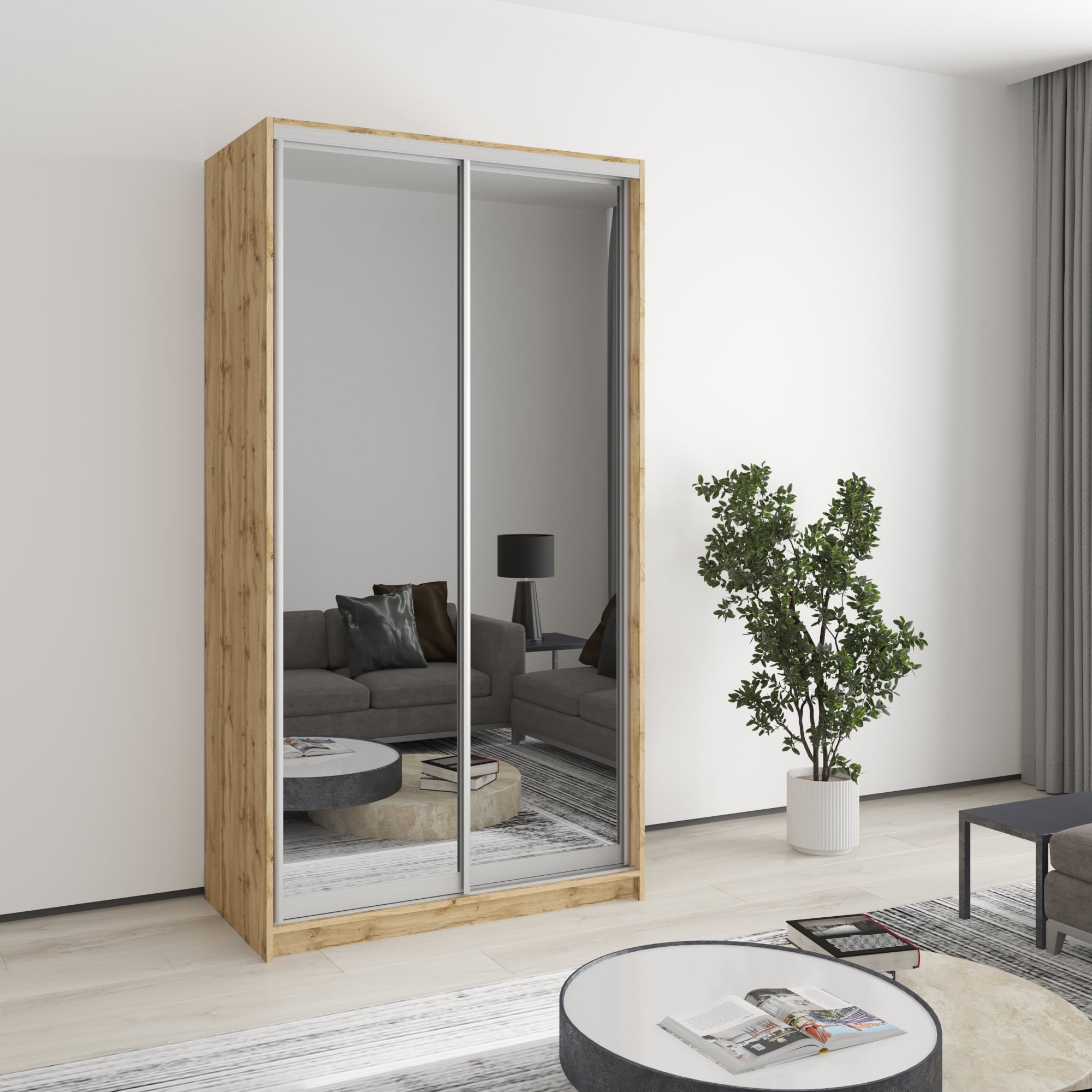 Шкаф-купе двухдверный Mebel Star Стандарт AL MBS-3478 110х45х210 см Дуб тахо (1003810) Шкаф-купе двухдверный Mebel Star Стандарт AL MBS-3478 110х45х210 см Дуб тахо (1003810)