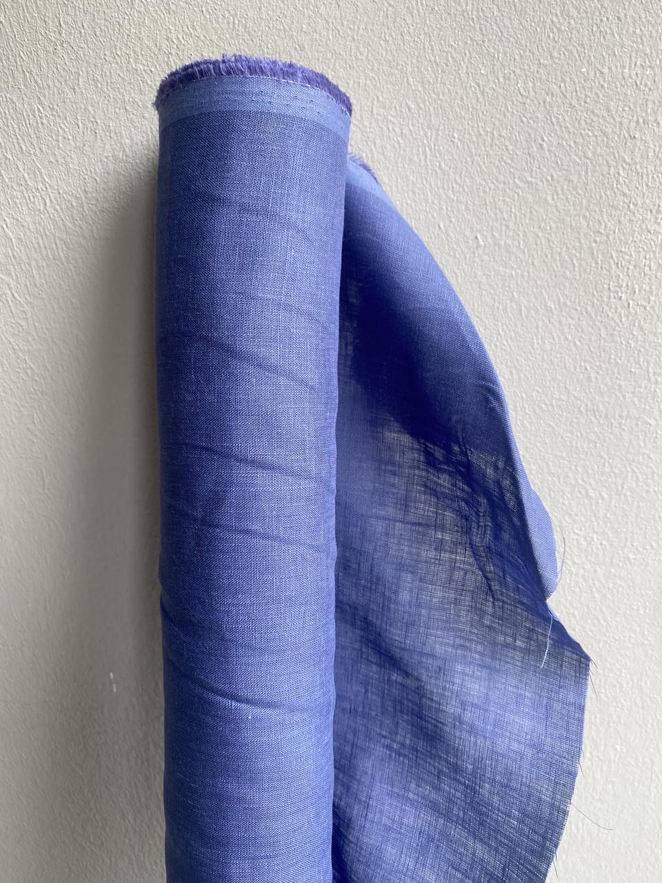 Ткань LINEN PLUS 100% лен 150 см 1355 Синий - фото 5