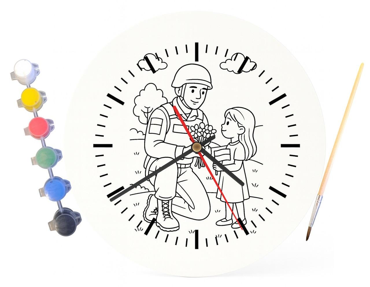 Детский набор для творчества часы раскраска Защитники Украины 30 см (Г0057) - фото 4 Детский набор для творчества часы раскраска Защитники Украины 30 см (Г0057) - фото 4